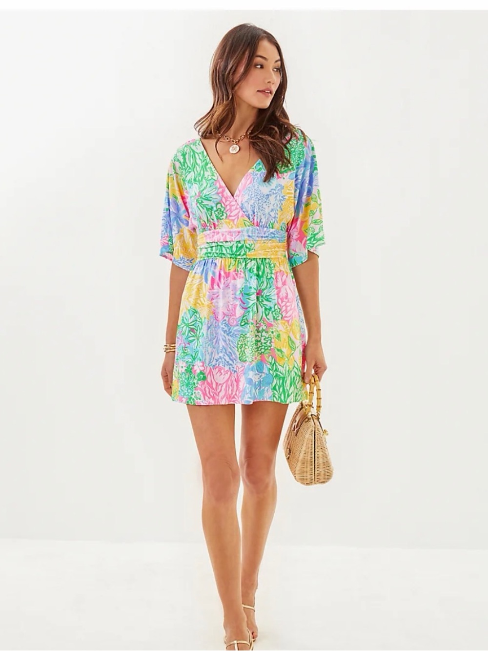 NWT Lilly Pulitzer Parigi Knit Skort Romper in Bright Delight Patch